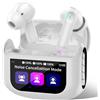 QXUFV Cuffie Bluetooth, Auricolari Bluetooth 5.4 Stereo HiFi, ANC/ENC Cancellazione Rumore Cuffie Wireless, 48 Ore Cuffiette Touch Screen con Equalizzatore, In Ear Cuffie Senza Fili IP7 Impermeabile, Bianco