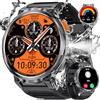 ESFOE 2025 Orologio Smartwatch Uomo con Torcia LED,1,85''Militari Smart Watch,730 mAh Batteria Extra-Grande,IP68 Impermeabile Fitness Tracker 120+ Modalità Sport con Contapassi AI Vocale Notifiche