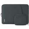 NEWHEY Custodia Impermeabile per Macbook Air 14 Pollici, Antiurto Porta Computer con Piccolo Caso - Grigio Scuro