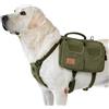 OneTigris Hoppy Camper 3.0 - Pettorina per cani di taglia media/grande, zaino per cani di taglia media, 2 tasche principali, 4 tasche laterali, colore: verde, L