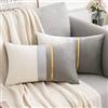 Serento Fodera per Cuscino in 2 Pezzi in Velluto Grigio 30 x 50 cm Federa per Divano Decorativo di Lusso Quadrato Moderno e Morbido con Cerniera Invisibile per la Decorazione Domestica Interna