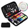 JUNING Set da Cucito con 130 Accessori，Portatile Kit da Cucito per Principianti o per Viaggi (A-Normale)