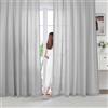 BellaHills Tende Oscuranti Per Interni 2 Pannelli, Tende Trasparenti in Voile Tende Camera da Letto, Tenda Salotto Moderne con Anelli, Tende Termiche Isolanti Per Interni L140 x A145 cm, Grigio