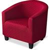 jianyana Copripoltrona da Cocktail Chesterfield 1 Posto Copridivano Stampati, Fodere Copripoltrona Universale, Elasticizzato Antiscivolo Coprisedia 1-Pezzo per Soggiorno Hotel Camera, colore rosso