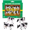 Toyland® Confezione da 4 - Vacche bovine frisone in scala 1:32 - The Farm Collection - Animali da cortile da collezione