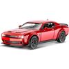 MODVKVK Dodge Challenger 1:32 Modellino Auto, Macchinine in Metallo Pressofuso, Macchinina Hellcat con Suoni e Luci, Macchinina Hellcat con Funzione Pull-Back per Bambini dai 3 Anni (Rosso)