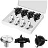 LLOUSSAK Kit di 16 viti universali per visiera del casco da moto, fissaggio universale per casco da cross, clip in plastica e lega con rondella, viti di ricambio per visiera del casco, accessori per calcio e