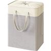 Simple Houseware Cesto portabiancheria Pieghevole Rettangolare in Cotone terilene, Grigio