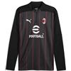 A.C. Milan - Maglia Prematch con Zip a 1/4, Adulto, Maglia da Calcio e da Allenamento a Maniche Lunghe, con Logo AC Milan e Puma, Prodotto Ufficiale, Unisex, Nero, XL