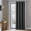 Deconovo Tenda Camera da Letto Oscurante per Interni 175 CM Altezza, Termica Isolante con Anelli per Finestre 1 Pannello, 140x175 CM, Grigio Scuro