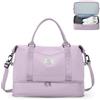SEAFEW Borsone da Viaggio Donna, 40x20x25 Ryanair Bagaglio a Mano Borsa da Viaggio con Scomparto per le Scarpe, Borsa Sportiva Borsone da Palestra Grande, Borsa da Weekend,Borsa per Ospedale,F7-Viola chiaro