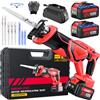 XIAZIR Sega Gattuccio Elettriche a Batteria con Motore Brushless 3500 CPM, 2× Batterie 21V 4000mAh, Set da 8 Lame per Legno, Metallo, PVC e Plastica, Sega Universale Compatta per Alberi, Giardino