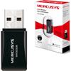 MERCUSYS Dongle Wi-Fi, N300, adattatore wireless mini USB Wi-Fi per PC/desktop/laptop, supporta Windows 10/8.1/8/7/XP (MW300UM)
