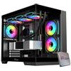 EMCA4 Computer Gaming PC Assemblato Ryzen 7 9800X3D - RTX 5070 12GB - SSD M.2 1TB nvme Gen4 - Ram 32GB DDR5 6000mhz EXPO - ARGB - Windows 11 - WIFI + BLUETOOTH - DIssipatore a liquido 360mm NERO