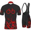 NUNOMO Completo Ciclismo Uomo Estivo Professionale Abbigliamento MTB Set Estivo Manica Corta Maglia Bici da Corsa con Pantaloncini Imbottiti in 9D Gel Traspirante (Typ-6,XXL)