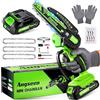 Angseen Mini Motosega a Batteria Per Potatura con 3 Catene, 850W 6 Pollici Sega a Batteria per Potatura con 1 Batterias e Blocco di Sicurezza, Motosega Elettrica Per il Taglio del Legno e Giardinaggio