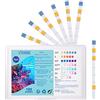 VSSHE Test per Acqua Potabile, 7 in 1 Test Strisce Acqua, 100 Pezzi Strisce di Test per Acquario, Piscina, Acqua, Rilevare Il Valore del PH, Durezza, Cloro Libero, Nitrato, Fluoride, ECC (100PCS)