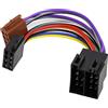 JRILUO Cavo Adattatore 16 Pin Universale Autoradio ISO, Connettore per ISO Autoradio Stereo Radio da 18 Cm, Cablaggio Adattatori per Schermo Retrattile DIN, Connettore Autoradio per Molti Modelli di Auto