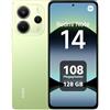 Xiaomi Redmi Note 14 Smartphone, 8GB RAM 128GB, Schermo 6.67 AMOLED, 120Hz, Fotocamera 108MP, Sensore di impronte digitali, NFC, 33W turbo ricarica, 5500mAh, Verde Lime