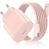 ANVSI Caricatore for iPhone 14/14 Pro/14 Pro Max/14 Plus/13/12/11/XS/XR/X/SE, 25W USB C Rapido Caricabatterie Spina Adattatore Alimentatore Presa Carica with 2M Cavo