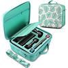 TNP Products TNP - Custodia rigida da viaggio in EVA per Nintendo Switch New Horizon Animal Leaf Crossing, Switch Lite, Joy-Cons, docking station, adattatore AC, cavo HDMI, cartucce di gioco, borsa portaoggetti