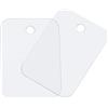 QUARKZMAN Etichette trasporto Plastica Impermeabile Occhiello Vuoto, Etichette Identificazione Prodotto Marcatura Valvola Etichettatura Esterna, 2x3cm/0.79x1.18, Pz100, Trasparente Opaco