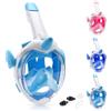 Aischens Maschera da Snorkeling Integrale per Bambini, Maschera Subacquea con Visuale Panoramica a 180°, Antiappannamento e Anti-perdite, Maschera da Sub per Ragazzi/Ragazze 4-12 Anni (Azzurro)