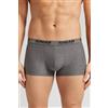 Intimissimi Boxer In Microfibra Con Logo Grigio Scuro
