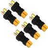 LINSYRC 5pz Adattatore di Connettore Maschio Spina T Deans a Connettore Femmina XT30 per RC Lipo NiMH Caricabatteria