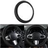 Adunsiaoto Copertura Volante Dell'auto Elastica E Traspirante, Copertura Antiscivolo Volante Dell'auto Senza Anello Interno, Coprivolante in Microfibra Antiscivolo in Seta Di Ghiaccio(Nero)