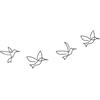 Wallity Hanah Home Elegante set di accessori da parete in metallo decorativo (4 pezzi), 100% metallo, spessore 1 mm, perfetto per decorazione domestica, design elegante e versatile