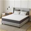 EGOHOME EGO HOME Coprimaterasso 140 x 200 cm, altezza 7 cm, grado di durezza H2, con spina a spirale a 7 zone, nucleo in schiuma fredda, certificato Öko-TEX, coprimaterasso 140 x 200 cm, per letto a molle