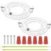 PATIKIL 110mm (4,33) Kit Staffa Montaggio Universale per Lampada, 2 Set Piastra Soffitto Rotonda con Barra Trasversale Luminosa con Vite per Lampada Parete Lampadario a Sospensione