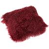 Reissner Lammfelle Pelliccia di Agnello del Tibet Cuscino/Federa 40x40cm (Grande Scelta dei Colori) JAY23 Colore Rosso/Bordeaux