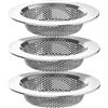 ZEACCT 3 Confezione Filtro per Lavello da Cucina, Filtro di Scarico per Lavello in Acciaio Inossidabile,Filtro per Capelli in Rete di Acciaio Inossidabile, Adatto per Cucina, Bagno (Argento)