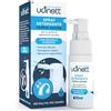 Udivita Spray Detergente per Apparecchi Acustici con Spazzola Integrata Udinett Igienizzante 30ml per Pulizia Cuffiette Bluetooth Auricolari Formula Senza Alcol Elimina Cerume e Sporco con Effetto Immediato