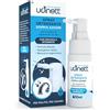 Udivita Spray Detergente per Apparecchi Acustici 30ml con Spazzola Inclusa Udinett per Pulizia Quotidiana Auricolari Cuffiette Bluetooth Igienizzante Formula Delicata Rimuove Cerume e Sporco