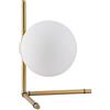 Generico UNIVERSO LAMPADA DA TAVOLO BRONZO IN METALLO CON PARALUME A SFERA IN VETRO ATTACCO G9 MAX 10W