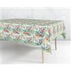 HOME ZEN HOUSEHOLD LINEN TOVAGLIA PLASTICA LAVABILE PVC IMPERMEABILE COPRITAVOLO PLASTIFICATO STAMPATO CON BORDINO FELPATA ANTIMACCHIA WATERPROOF (120X230CM, FENICOTTERO)