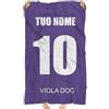 MOCHEIA SHOP Telo Mare Fiorentina Calcio in ottima Microfibra (disponibili in tre misure 100x150 cm e 100 x180 cm e 150x200 cm) Idea Regalo Tifosi Viola (100x150 cm)