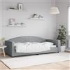 Gecheer Struttura Divano Letto Singolo 2 Posti, Moderno in Tessuto Grigio Chiaro, 90x200 cm, Telaio Letto da Giorno