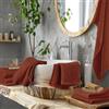 Il Gruppone Passione Casa Set Asciugamani da Bagno Nido d'Ape in Puro Cotone Asciugamano Super Assorbenti Asciugatura Extra Rapida Morbidi Telo Doccia Salvietta Viso Salviette Ospite Lavette Nido Ape - Terra - 3 Pezzi