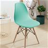 Highdi Coprisedia Elasticizzato con Schienale, Scandinava Fodere Coprisedia per Sala da Pranzo, Morbido Spandex Coperture della Sedia Ufficio Lavabile Estraibile Universale (Verde Acqua,4 Pezzi)