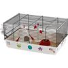 Ferplast Gabbia per Criceti CRICETI 9 SPACE, Gabbietta in Metallo Verniciato e Plastica, Adesivi e Accessori Inclusi, 46 x 29,5 x h 23 cm.