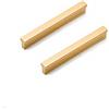 ANSIEDIO 2pz Maniglie per Mobili da Cucina Oro Spazzolato Maniglie per Cassetti in Alluminio Maniglia per Armadio Moderni con Viti Interasse 96mm