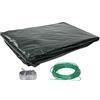Steinbach - Telo Protettivo per Piscine ovali, Verde, 640 x 360 x 0.1 cm, 036341