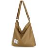 Covelin Borsa a tracolla da donna in tela di grandi dimensioni retrò borsa a tracolla borsa casual, Verde mare scuro., Taglia unica