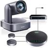 Tenveo Sistema di Telecamere per Conferenze PTZ 4K AI Auto-Trackign All-in-One con Vivavoce Bluetooth 2 Microfoni di Espansione Zoom Ottico 12X Ampio Angolo di Visuale per Riunioni Skype Teams Zoom