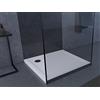 MARWELL Pedra - Piatto doccia in acrilico effetto pietra, colore: Bianco