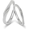Meissa Anelli di Coppia in Argento Sterling 925, Fedi Nuziali Eternità Regolabili con Zirconia Cubica, Set Fidanzamento Elegante per Lui e Lei